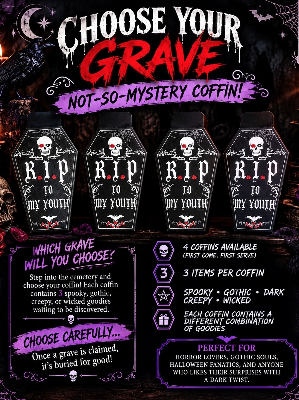 Handcrafted Choose Your Grave Not So Mystery Coffins